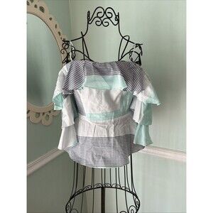 Amanda Uprichard‎ New Size P/XS Off Shoulder Ruffle Sleeve Top NWT